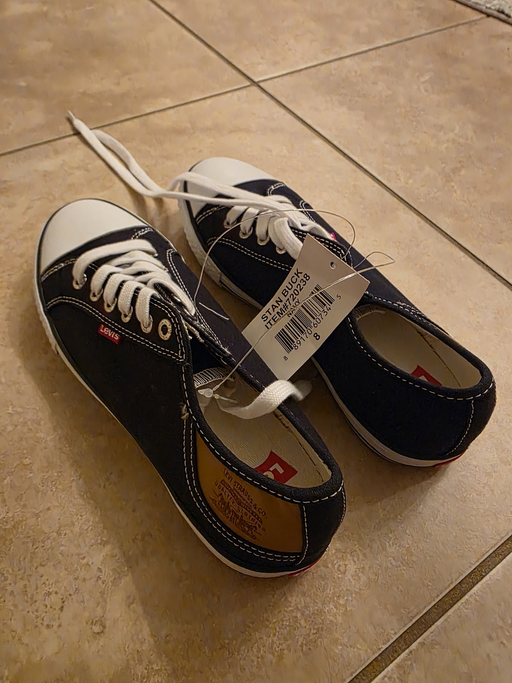 Levi's Women's Navy Canvas Lace-Up Sneakers